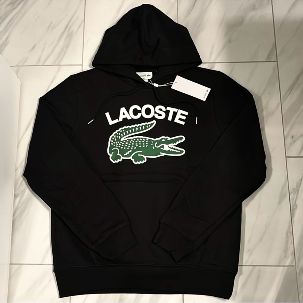 Men’s Lacoste Logo Pullover Hoodie - Picture 1 of 4